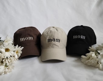 Mom Embroidered Hat - Mother's Day Gift - Baby Announcement - For Mom