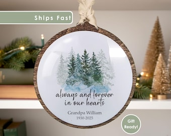 Personalized Memorial Ornament, Custom In Loving Memory Keepsake, Remembrance Christmas Decoration, Thoughtful Sympathy Gift for Family