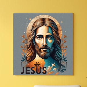 Retrato de Jesús Radiante: Impresión artística cristiana (Descarga digital)