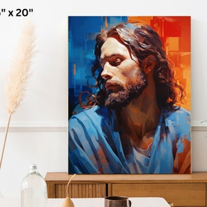 Vibrant &quot;Beautiful Jesus&quot; Digital Print, Jesus Christ Artwork, Christian Gifts, Religious Theme Art, Faith Inspiration, Instant Download