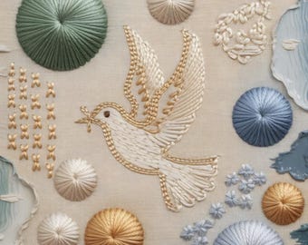 Póster de arte de pared para habitación infantil con paloma, decoración cristiana para habitación de bebé, arte de la paloma del Espíritu Santo, arte de pared para niños, decoración religiosa para habitación infantil.