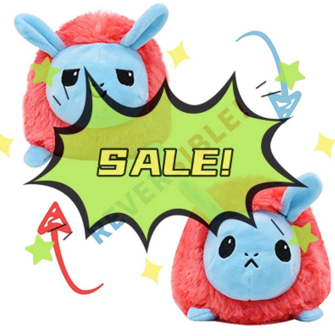 Plush Toy Flip Animal Cartoon Doll Doublesided Expression Etsy