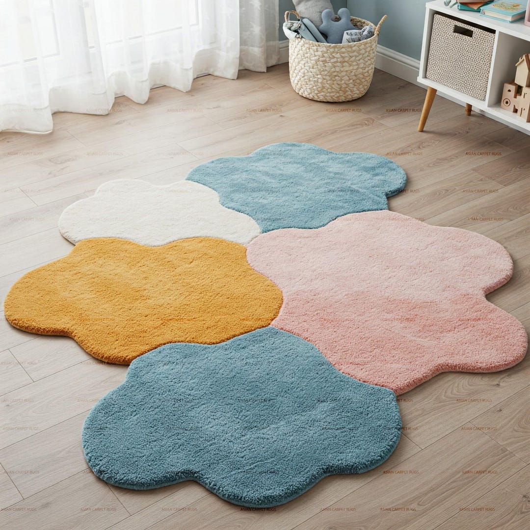 Cloud Shape Rug Cloud Shaped Rug, NZ Wool, Kids Nursery Decor 5x8rug - Etsy