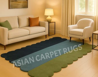 Roter Teppich mit ausgebogter Kante Hochwertiger Teppich Handgetufteter Wollteppich Für Ästhetik Schlafzimmer, Wohnzimmer, Flur, Küche, Büro