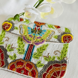 Multicolor Beaded Envelope Clutch: Handmade Evening Bag