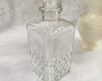 Vintage Decorative Cut Glass Decanter