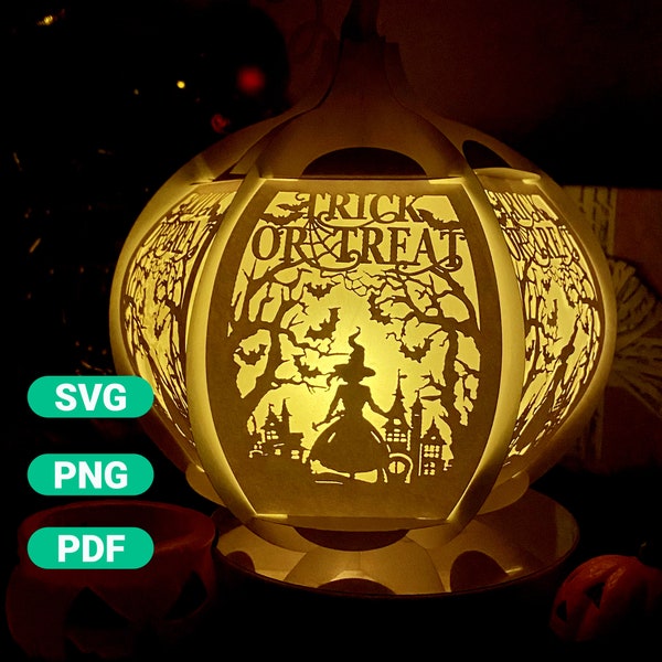 Halloween Lantern SVG, Trick Or Treat Shadow Box, SVG Files for Cricut, Halloween Party Decor, DIY Lamp, Instant Digital Download pdf png Halloween Lantern SVG, Trick Or Treat Shadow Box, SVG Files for Cricut, Halloween Party Decor, DIY Lamp, Instant Digital Download pdf png