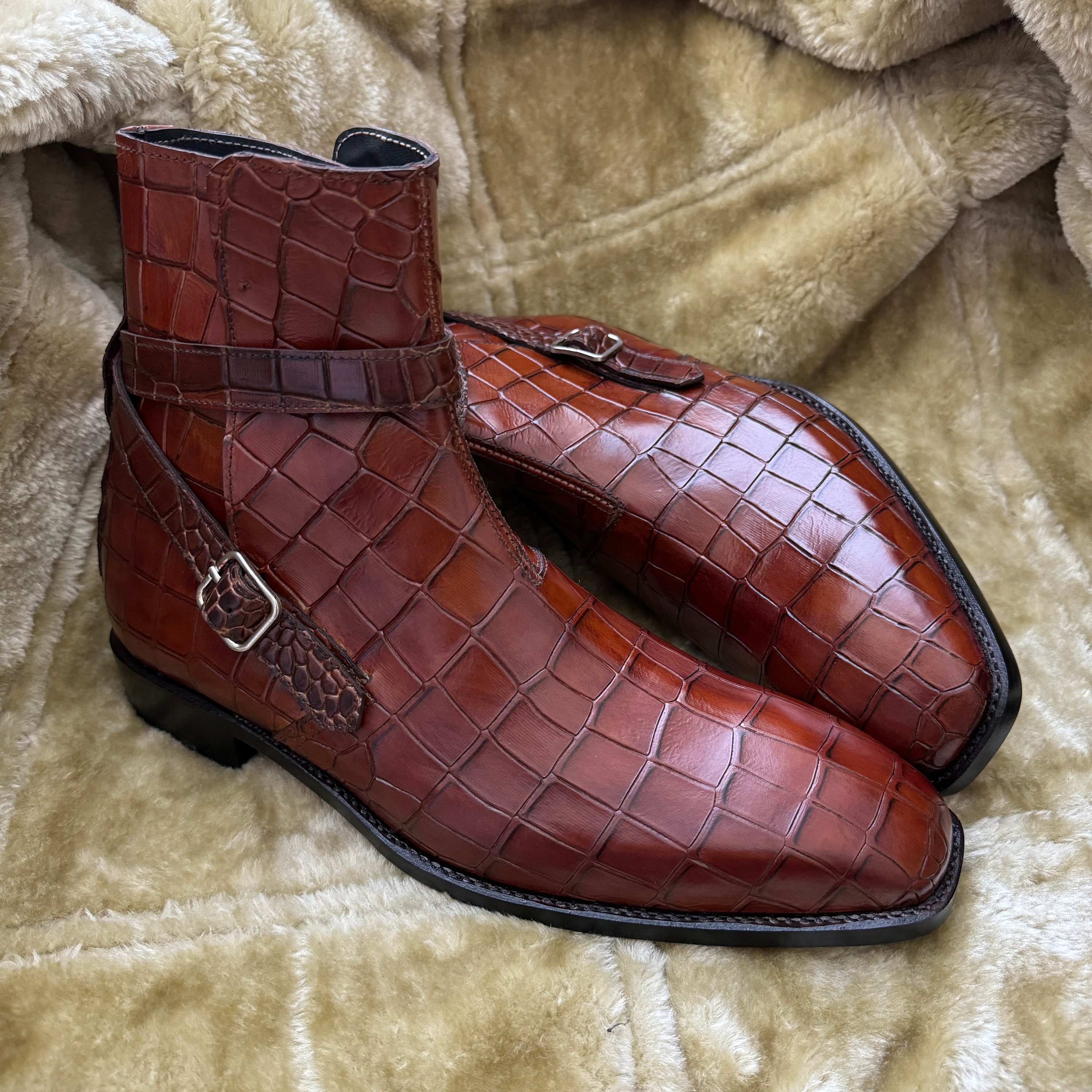 Custom made alligator boots discount