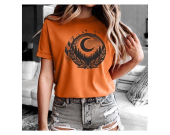 Moon tee, comfy tee, feather tee, awesome tee,