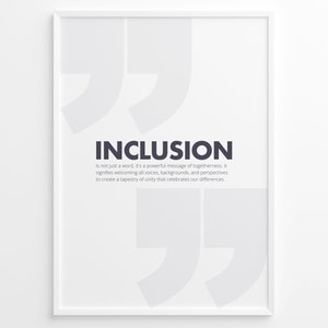 Inclusion Poster, Diversity, Classroom Decor, Classroom Poster, Inclusive, Inclusive Classroom, Diversity Classroom, Digital Download