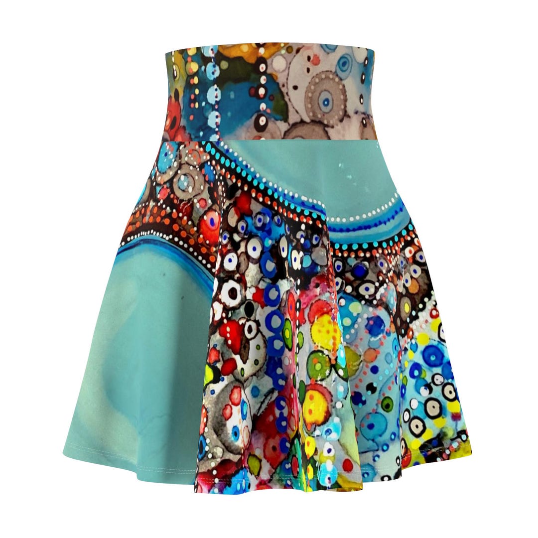 Abstract Colorful Psychedelic Women's Skirt