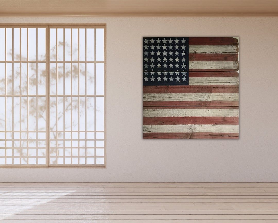 Painted Wood Flag Wall Art, Wall Art, Home Decor, Wall Decor, Wood Flag