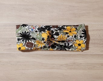 Steelers inspired women's stretch headband