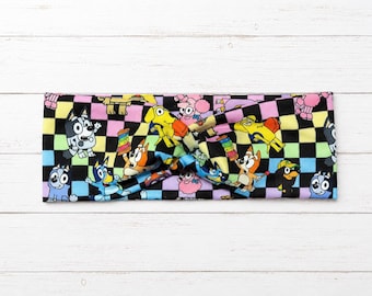 Blue dog cartoon character stretch headband