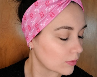 Detroit Tigers Knit Twist Headband, Adult/Teen Stretch Fabric Accessory