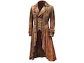 Handmade Distressed Brown Leather Steampunk Tailcoat: Gothic Pirate Trench Coat product logo