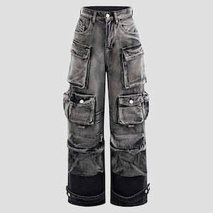 Buy Coated Ankle Zip Cargo Pocket Stacked Pant Men's Jeans & Pants