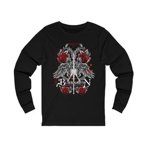 Schwarzes Griffin Rose Tour Langarm T-Shirt