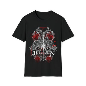 Black Griffin Rose Tour Unisex Softstyle T-Shirt