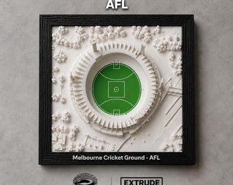 Maqueta 3D del estadio Melbourne Cricket Ground (MCG), edición AFL – Miniatura coleccionable.