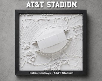 Maqueta impresa en 3D del estadio AT&T de los Dallas Cowboys, regalo para aficionados de los Cowboys, decoración de escritorio de fútbol americano, exhibición de estadios de la NFL