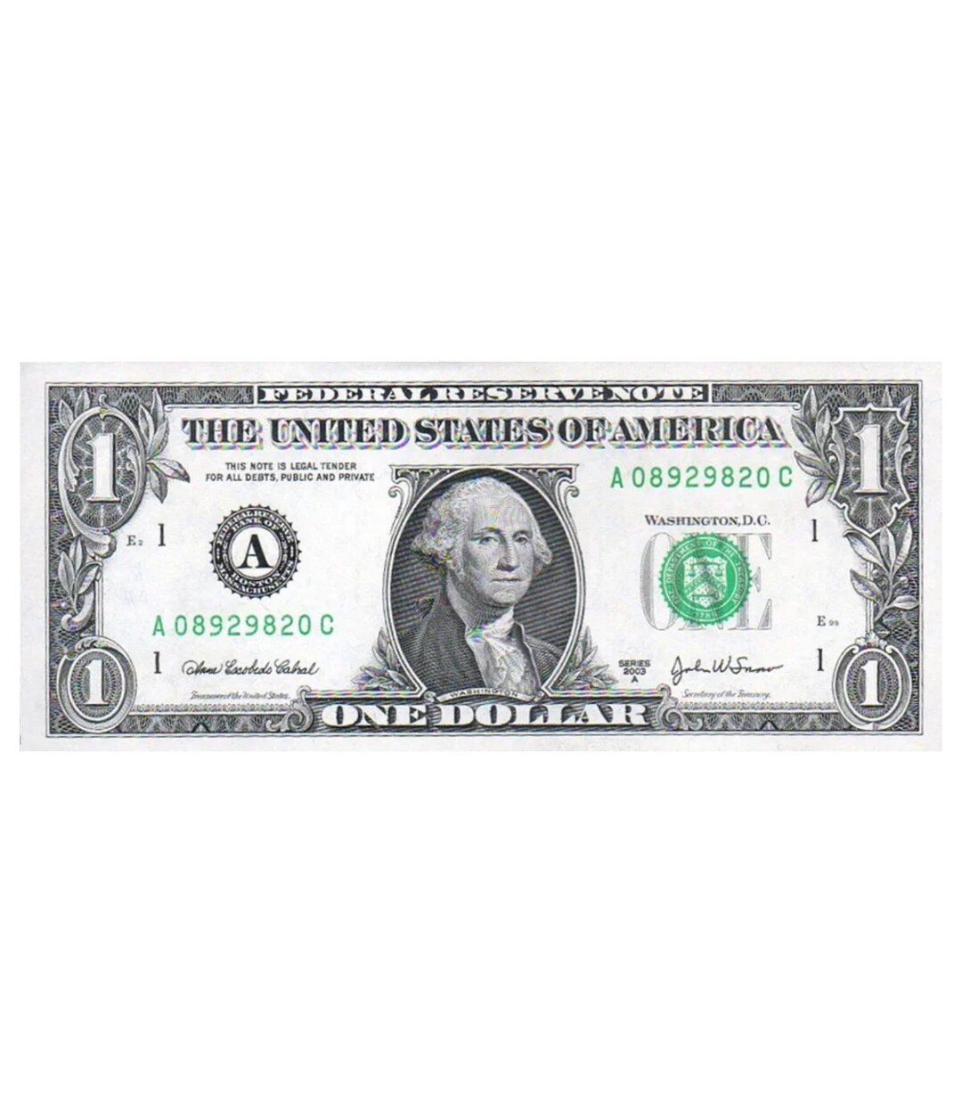 the united states of america one dollar value