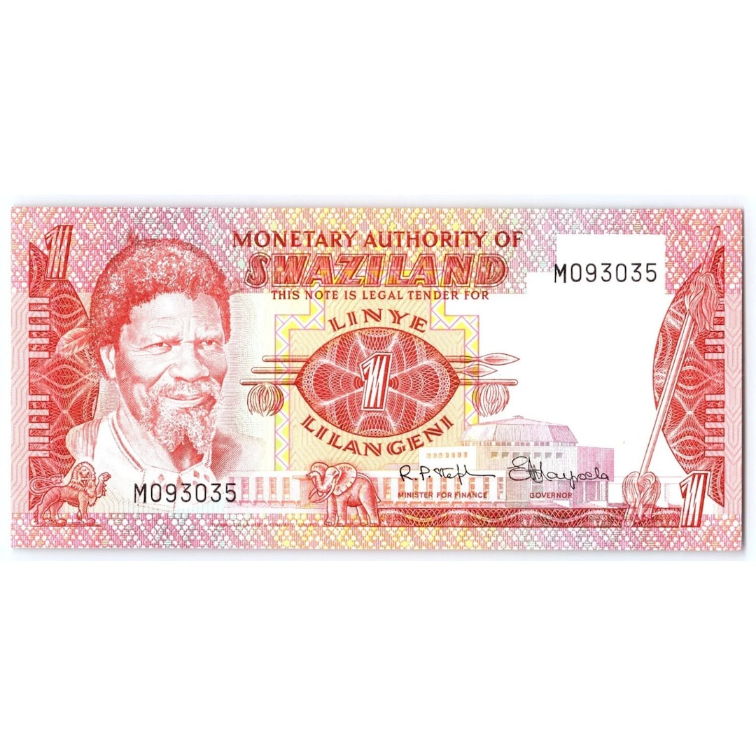 Swaziland 1 Lilangeni 1974 UNC. Single 1 Lilangeni Uncirculated Bill Note. One Lilangeni