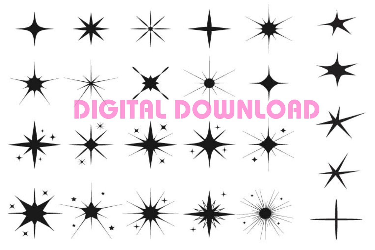SPARKLE SVG Stars SPARKLE Svg Sparkle Svg Cut Files for - Etsy