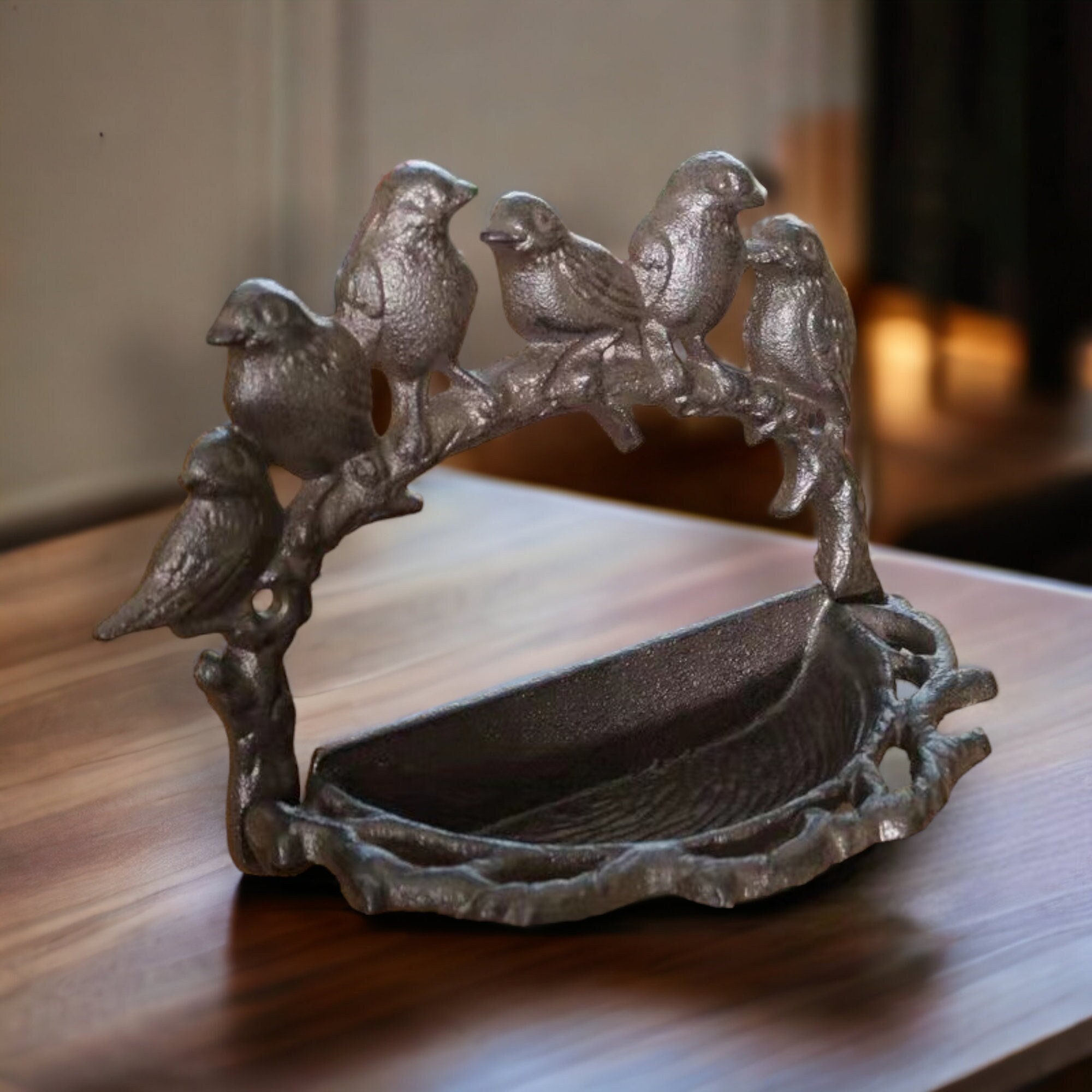 Cast Iron Wall Bird Feeder Bird Bath Wall Mounted Rustic Etsy