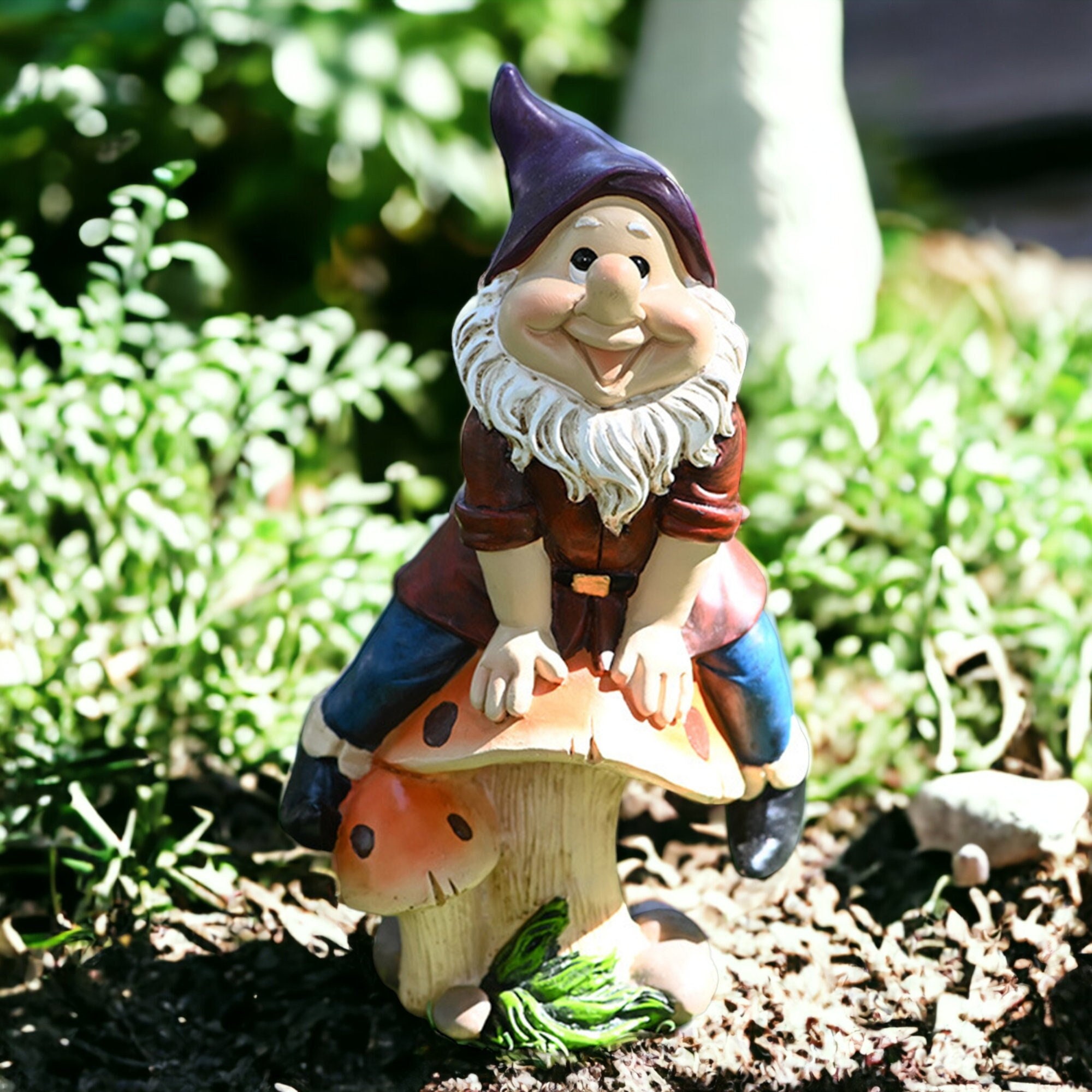 DOWILIN FairyCome Mini Garden Gnome Figurines Resin Fairy Garden Funny  Miniature Gnomes