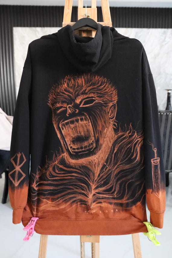 ★LMC★GOTHIC APPLIQUE GRADATION BLEACH HOODIE Bleached Gothic Hoodie, Post-apocalyptic, Punk, Steampunk