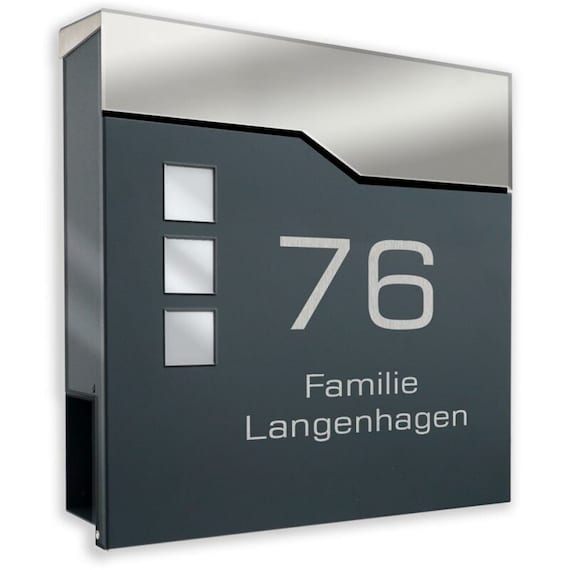 Briefkasten Kuh Design - Metall Mit Holz-Dekor 28x38cm Wetterfest