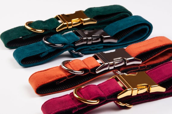 Velvet Dogs Collar - Soft and Luxury dog gift - Custom Dog Collars