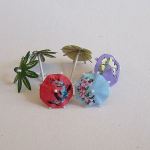 DIY 1:12 Cocktail Umbrellas