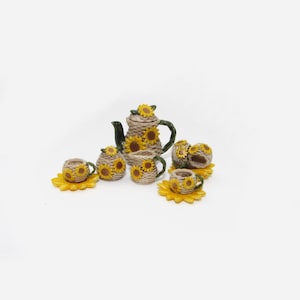 Miniature DIY Tea set Sunflower