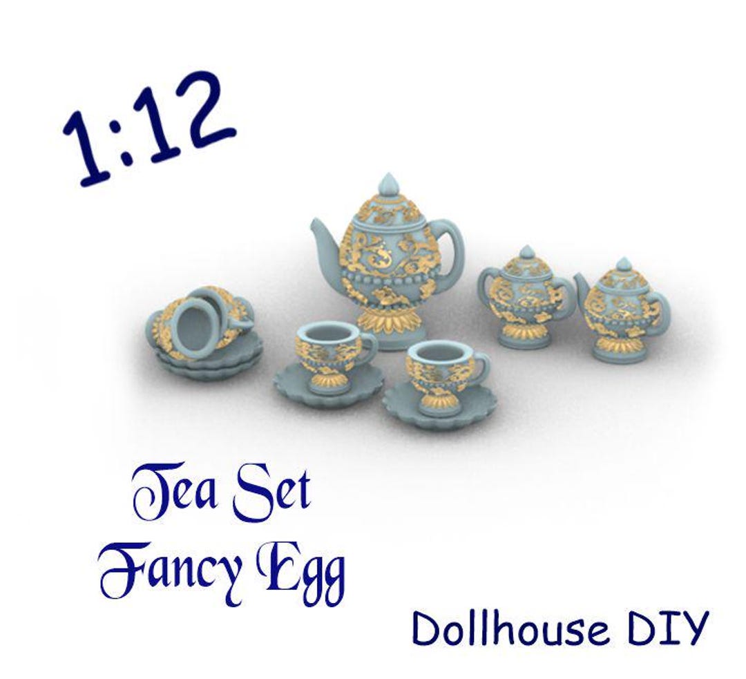 Miniature DIY Luxury Easter Tea Set - Etsy