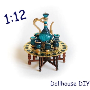Juego de té turco DIY 1:12