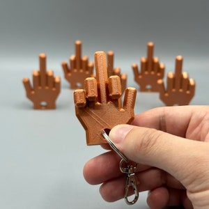 Middle finger keychain - funny keychain pendant - for bad days!