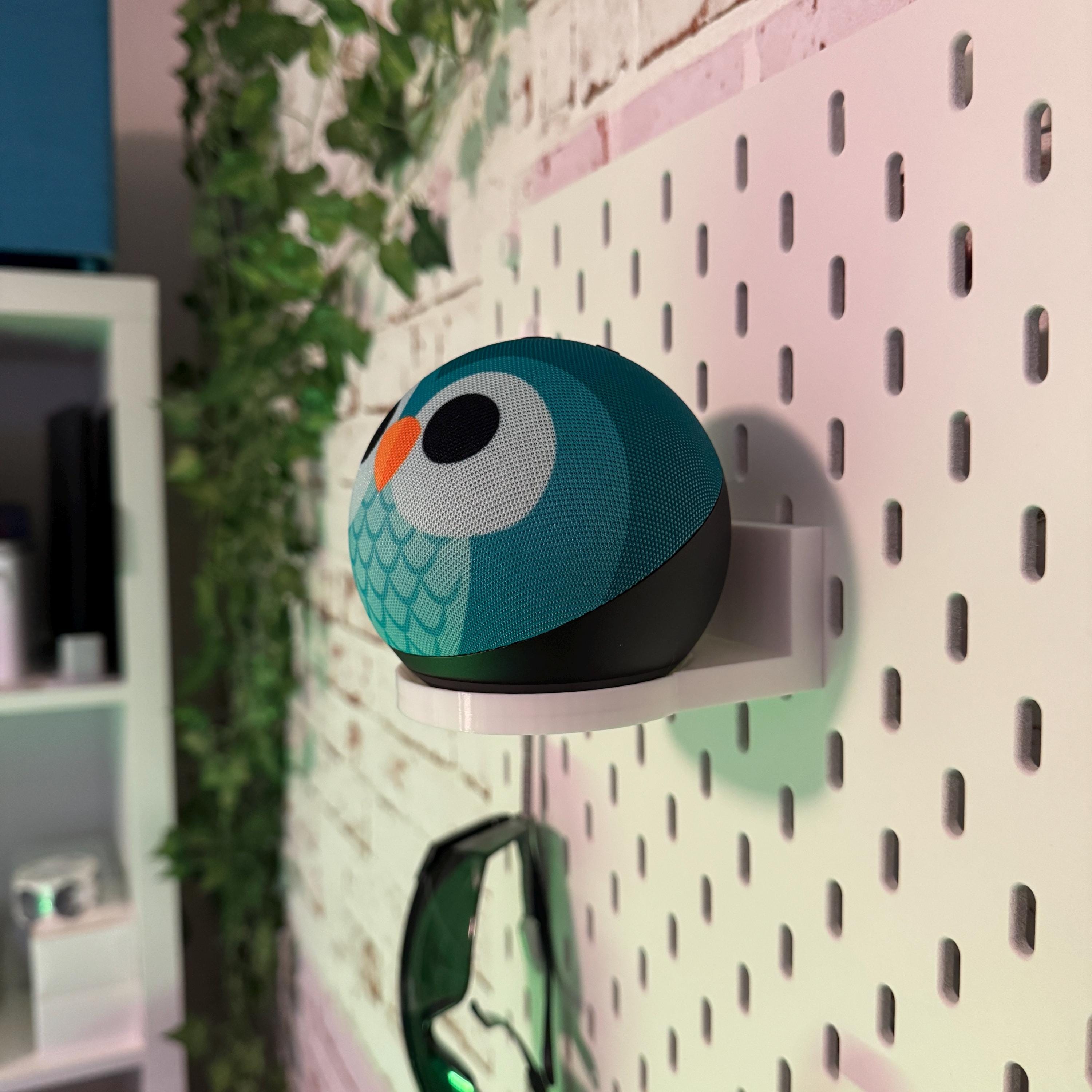 Amazon Echo Dot Gen. 4 | Gen. 5 | Kids | Wall mount for IKEA Skadis perforated panels! Practical holder for Alexa Smart Speaker