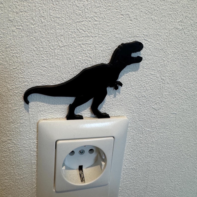 Dinosaur T-rex Shelf Sitter for Light Switches & Sockets | Fun Gift ...