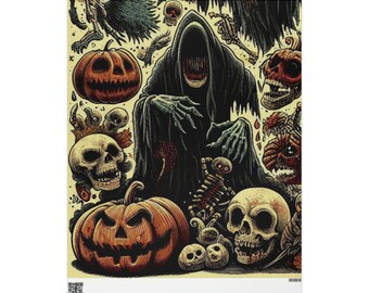 Wrapping Papers, Halloween Ghoul Gift Wrap, Spooky Presents, Scary Holiday Decor, Creepy Wrapping Sheets, Horror Party Supplies