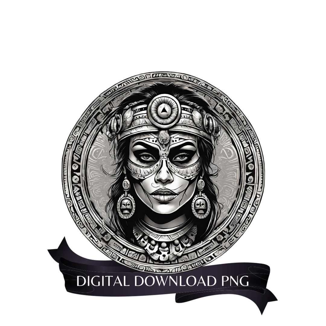 アステカの戦士の女性 PNG アート: Mexica Design (デジタルダウンロード) - Etsy 日本