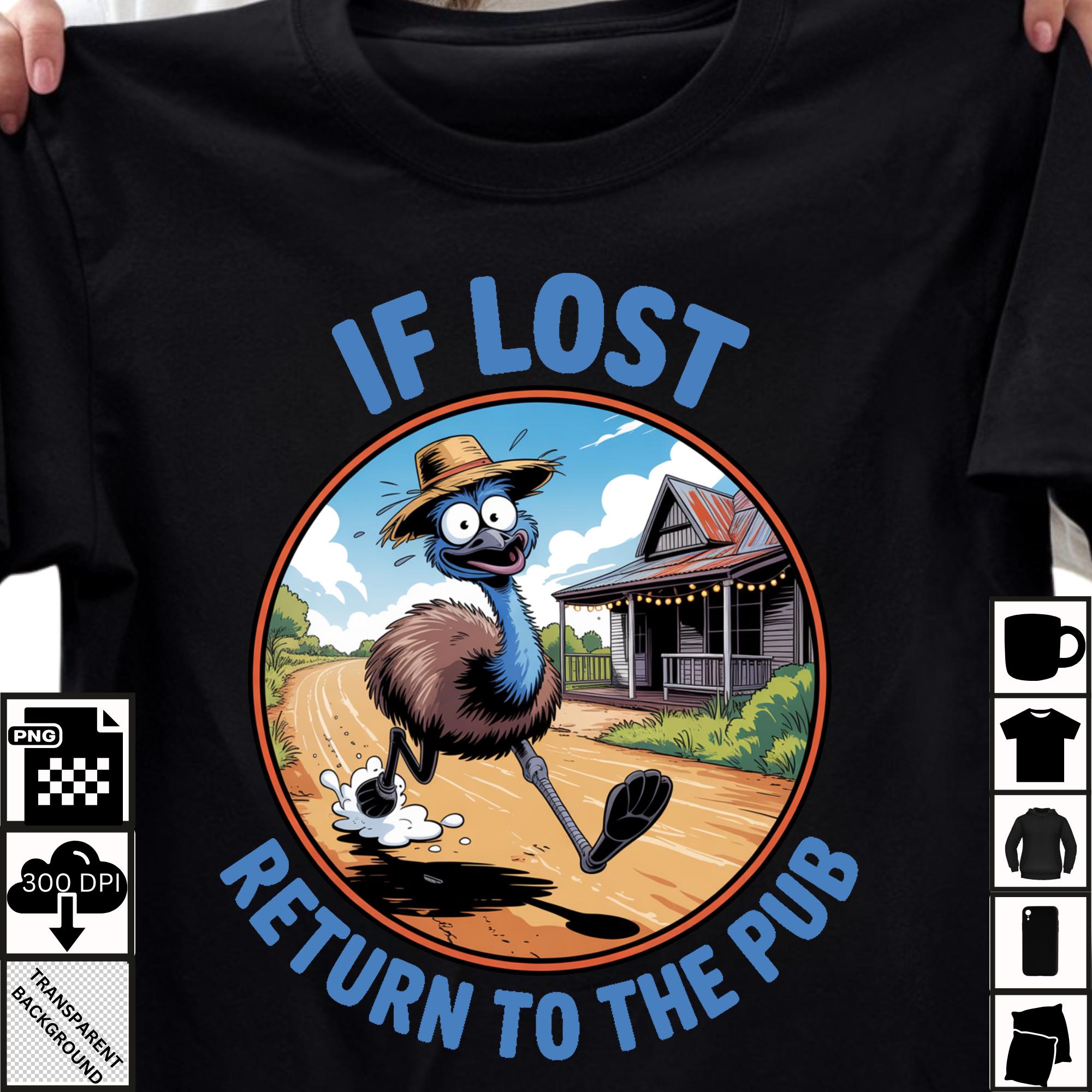 Funny Emu Aussie Pub Design: Outback Humor PNG (digital Download ...