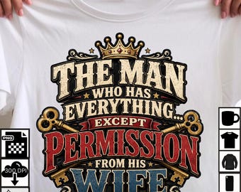 Frase divertida para maridos (PNG) / Regalo sarcástico para hombres (Descarga digital)
