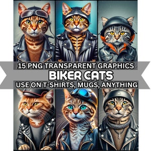 15 Cool Cat Biker Graphics - Cat lover Images, Instant download, Animals Cute Cat Lover&#39;s Delight:  Digital Download for Wall Art and Gifts!