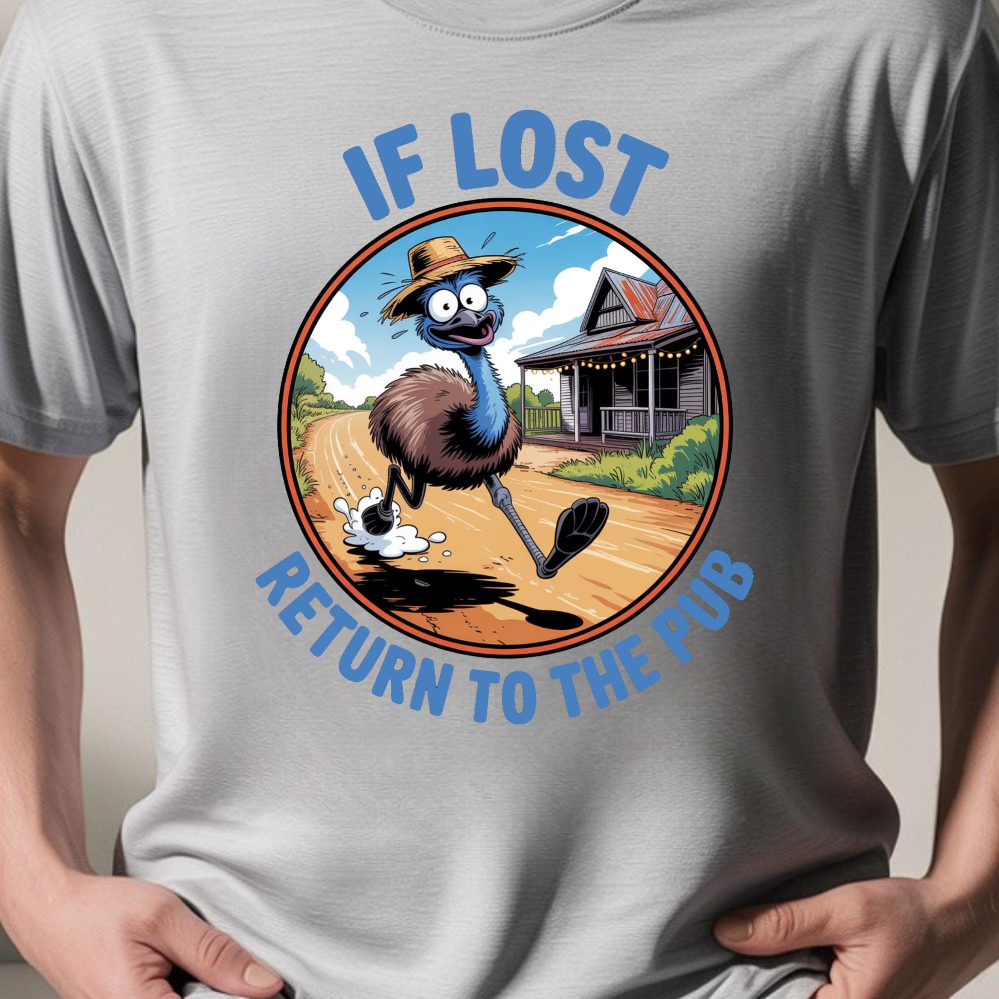 Funny Emu Aussie Pub Design: Outback Humor PNG (digital Download ...