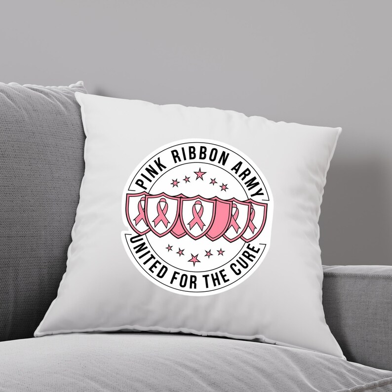 Breast Cancer Pink Ribbon Army United for the Cure, Awareness PNG Image