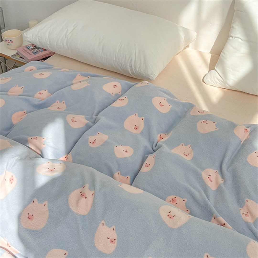 Cute Duvet Cover Cream Quilt Cover Plush Duvet Cover Set Etsy