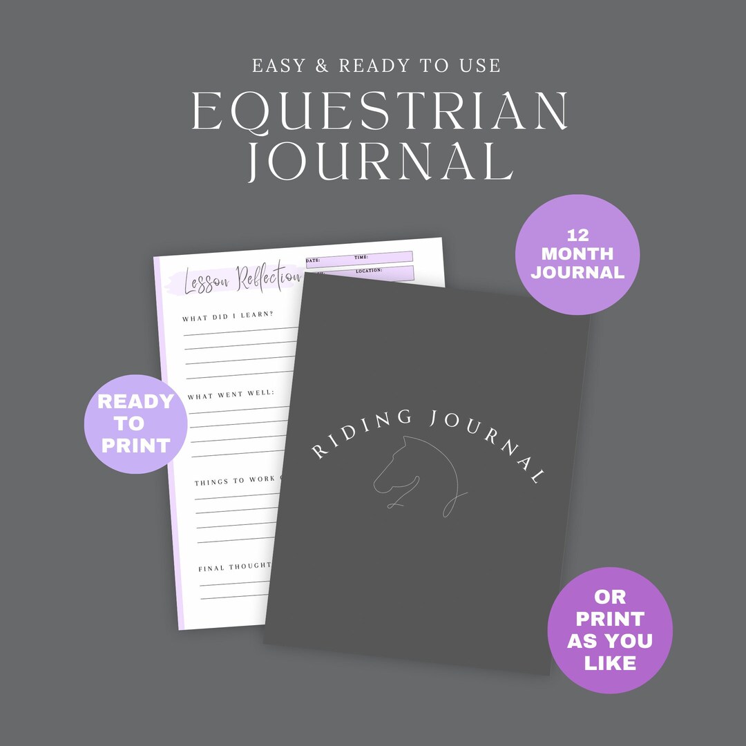 Equestrian Riding Journal - Etsy UK