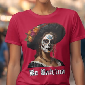 Soft Comfort Colors, La Catrina, Day of the dead shirt, Dia de los muertos, UNISEX, halloween costume, Shirt, T-shirt, Tee, Tshirt